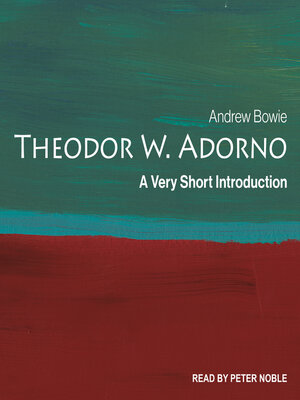 cover image of Theodor Adorno